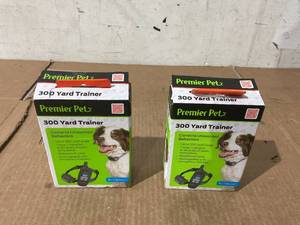lot 290 image: LOT of 2 Premier Pet 300 Yard Remote Trainer Corrects Unwanted Behaviors for All Size Dogs