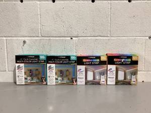 lot 556 image: LOT OF 4 Xtreme Lit 100ft Cut & Customize Indoor LED Light Strip Kit
