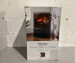 lot 574 image: Better Homes & Gardens New Electric Corner Stove Heater with Remote