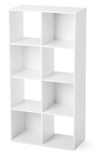 lot 423 image: Mainstays 11 8-Cube Storage Organizer, White