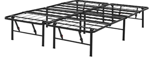 lot 426 image: Mainstays 14 High Quad Fold Steel Platform Bed Frame, Queen