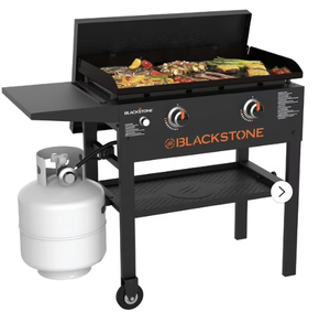 lot 2 image: Blackstone Original 2-Burner 28 Propane Omnivore Griddle with Hard Cover