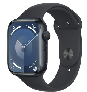 lot 9 image: Apple Watch Series 9 GPS 41mm Aluminum Case with Midnight Sport Band (SmallMedium) - Midnight - (2023)
