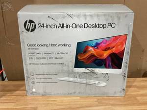 lot 437 image: HP 23.8 All-in-One PC, Intel Core i3-1215U, 8GB RAM, 256GB SSD, Touchscreen, Windows 11 Home