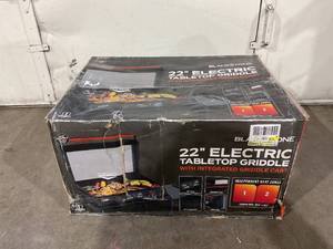 lot 3 image: Blackstone E-Series 2-Burner 22 Electric Tabletop Griddle with Prep Cart