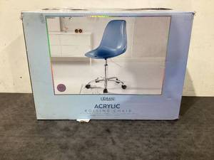lot 672 image: Urban Shop Navy Acrylic Rolling Office Chair