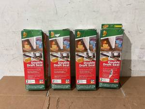 lot 335 image: LOT OF 4 Duck Brand Dark Gray Foam Double Draft Door Seal