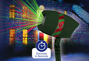 lot 475 image: LOT OF 2 Star Shower Ultra 9 with 9 Enhanced Modes for Spectacular Outdoor Holiday Laser Lighting with Thousands of Lights Covering 3200 Square feet