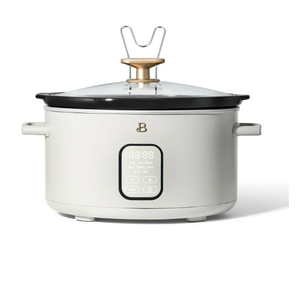 lot 587 image: Beautiful 6 Qt Programmable Slow Cooker, White Icing by Drew Barrymore