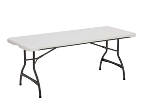 lot 685 image: Lifetime 6 Foot Rectangle Folding Table IndoorOutdoor Commercial Grade, White Granite