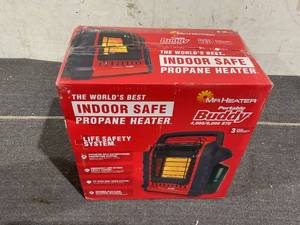 lot 220 image: Mr. Heater Brand Portable Buddy 9,000 BTU Outdoor Camping Liquid Propane Heater
