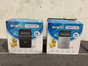 lot 350 image: LOT OF 2 Avanti 26 lb Bullet Ice Maker, Stainless Steel