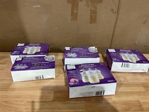 lot 463 image: LOT OF  Philips Natural Avent Biberon 1&0 Month Baby Bottles