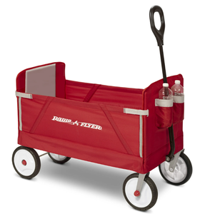 lot 461 image: Radio Flyer, 3-in-1 EZ Fold Wagon, Padded Seat with Seat Belts