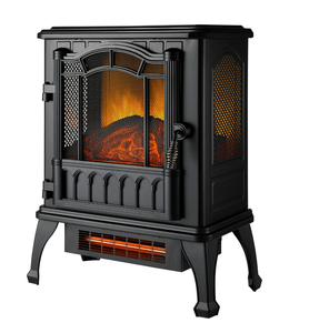 lot 61 image: Mainstays 2-Setting 3D Electric Stove Heater with Life-like Flame