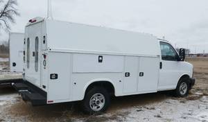 2017 GMC Savana 1 ton van with Knapheide contractors body