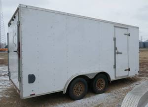 2011 White Forest River CargoMate 16 ft Enclosed Aluminum trailer