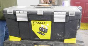 Stanley tool box with working DeWalt corded impact driver