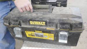 DeWalt tool box with working circular saw