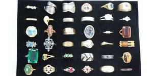 lot 9 image: Costume Jewelry Rings Lot of 36 Vintage & Modern