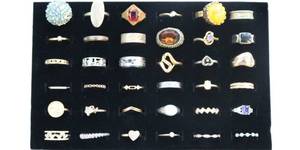 lot 13 image: Costume Jewelry Rings Lot of 36 Vintage & Modern