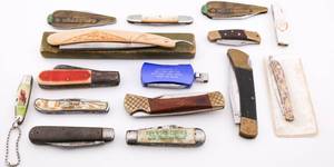 lot 35 image: Pocket Knife Lot Vintage Advertising