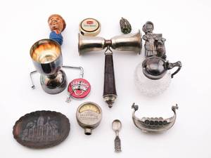 lot 37 image: Vintage Accessories Bottle Opener Shot Glass Trinkets