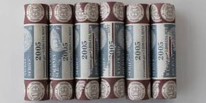 lot 73 image: 2005 Bison Nickel 6 Rolls BU