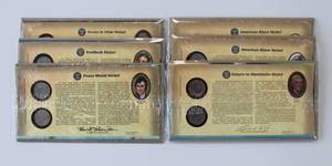 lot 74 image: 2005-2006 Nickels Ocean in View Keelboat Peace Medal American Bison Monticello
