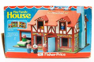 lot 92 image: Fisher-Price Play Family House w Box Vintage