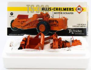 lot 96 image: Allis-Chalmers TS-300 Diecast Motor Scraper Toy w Box