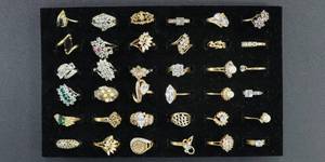 lot 144 image: Costume Jewelry Rings Lot of 36 Vintage & Modern