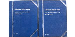 lot 139 image: Lincoln Cent Books Lot of 2 1909-1941 & 1941 