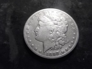 lot 12 image: 1892 CC Morgan Silver Dollar