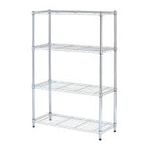 Alera ALESW843614SR 36 in. W x 14 in. D x 54 in. H Four-Shelf Residential Wire Shelving - Silver