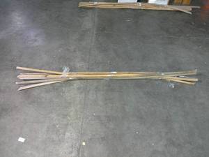 Lot of 6 Hardwood Stakes for Supporting Climbing Plants, 6
