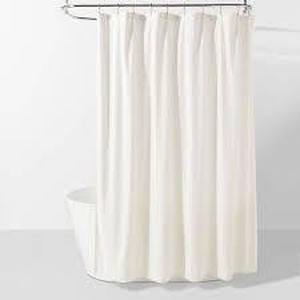 Velvet Scallop Burnout Glam Shower Curtain Ivory - Threshold - Large