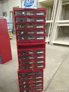 lot 18 image: (3) Bins of Hardware - Cork Stoppers, Clamping Knobs, Etc