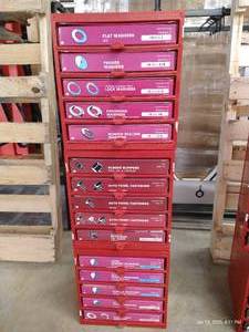 lot 22 image: (3) Bins of Hardware - Bumpers, Fasteners & Washers