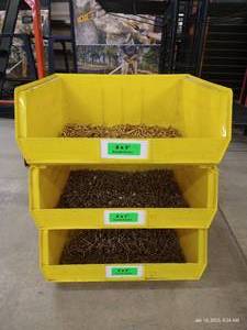 lot 26 image: (3) Bins of Sheetrock Screws