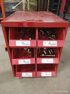 lot 32 image: (1) Bin of Hardware - LongHeavy Bolts