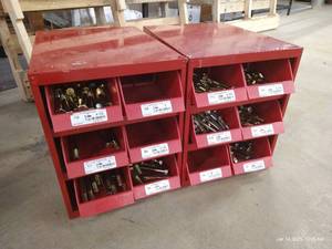 lot 37 image: (2) Bins of Hardware - Miscellaneous Bolts, Etc