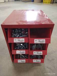 lot 44 image: (1) Bin of Hardware - LongHeavy Bolts