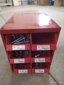 lot 46 image: (1) Bin of Hardware - LongHeavy Bolts