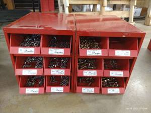 lot 49 image: (2) Bins of Hardware - Miscellaneous Bolts, Etc
