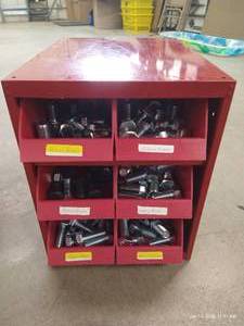 lot 50 image: (1) Bin of Hardware - LongHeavy Bolts