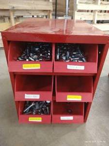 lot 64 image: (1) Bin of Hardware - LongHeavy Bolts