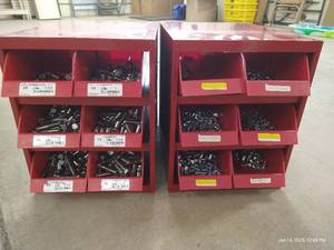 lot 65 image: (2) Bins of Hardware - Miscellaneous Bolts, Etc