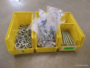 lot 69 image: (3) Bins of Nuts, Bolts & Washers