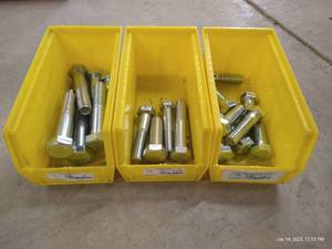 lot 72 image: (3) Bins of Large Hex Head Bolts